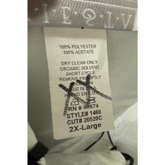 Vintage Y2K Fiesta NOS Women's Dress 2X Maxi Prom Evening Formal Satin Z4-5 - Picture 9 of 9